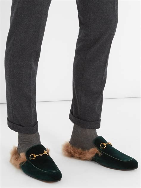 gucci fur loafers outfit|Gucci loafers suede.